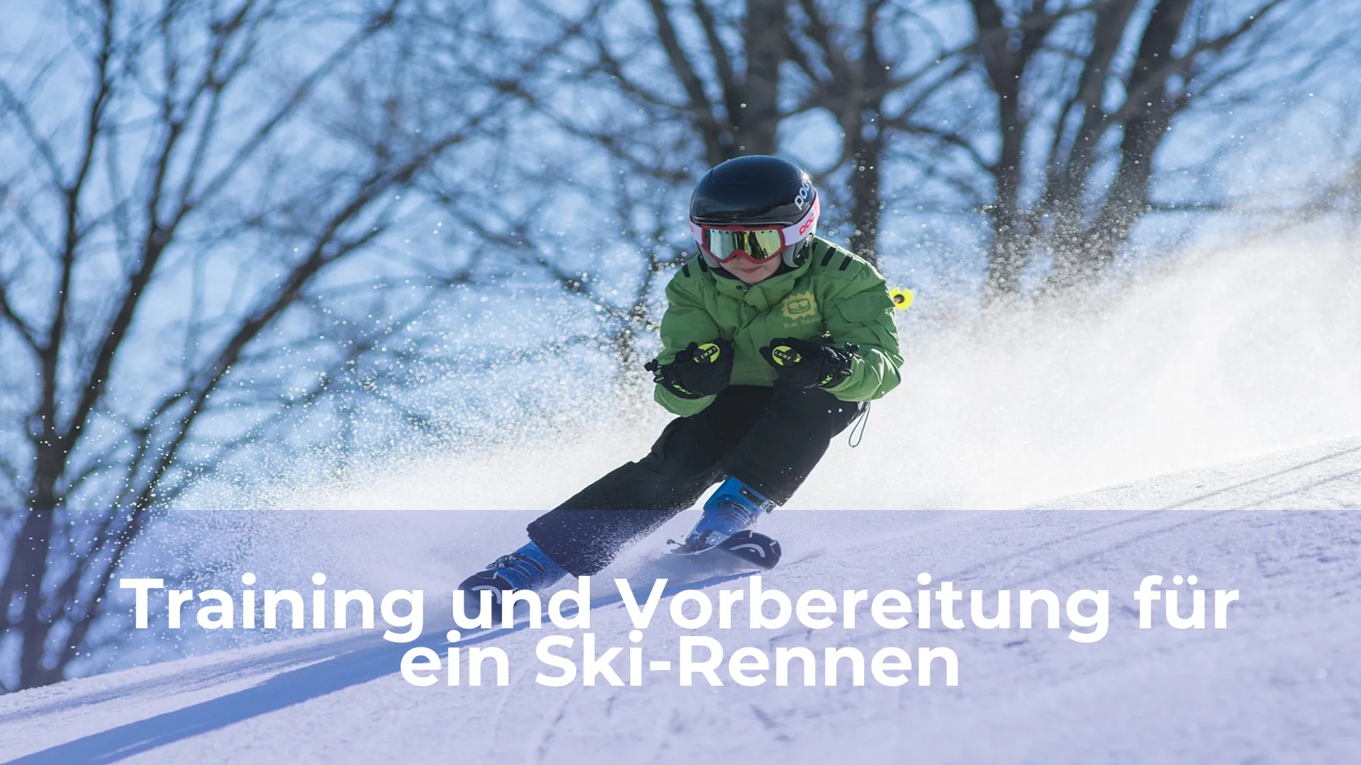 Training und vorbereitung für ein ski rennen
